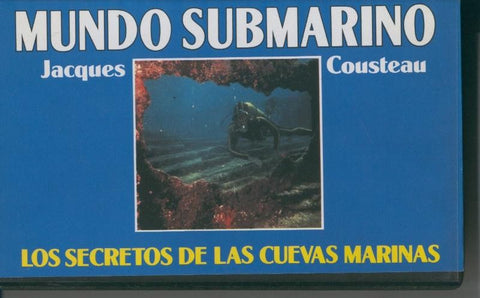 Video VHS: Jacques Cousteau: Mundo Submarino numero 16: Los secretos de las cuevas marinas