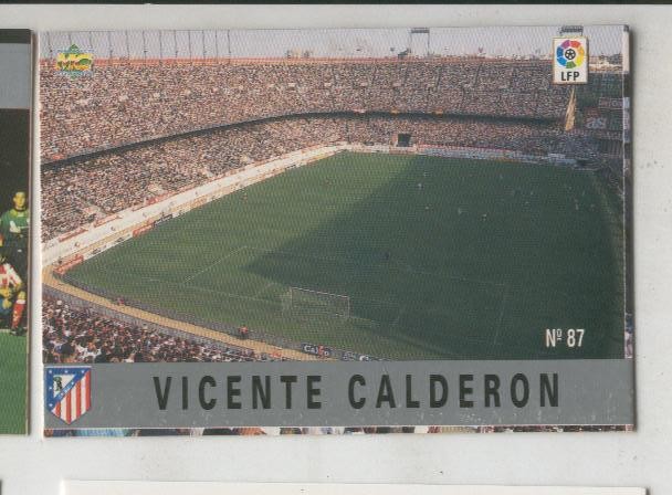 Cromo Liga 97/98: C.At.de Madrid numero 087: Estadio Vicente Calderon