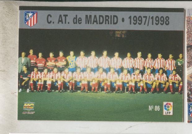 Cromo Liga 97/98: C.At.de Madrid numero 086: Foto plantilla
