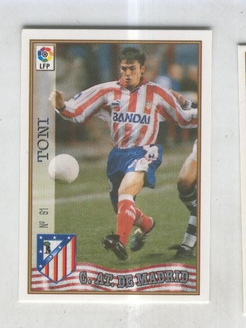 Cromo Liga 97/98: C.At.de Madrid numero 091: Toni