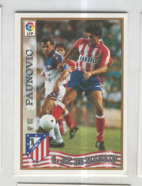 Cromo Liga 97/98: C.At.de Madrid numero 102: Paunovic