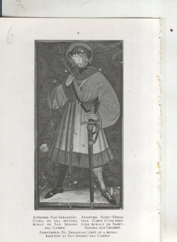 Museo de pinturas de Sevilla: lamina 06: San Sebastian, autor anonimo