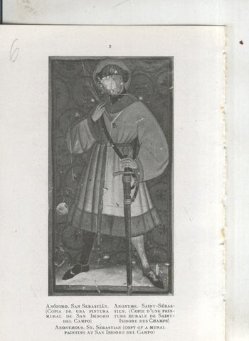 Museo de pinturas de Sevilla: lamina 06: San Sebastian, autor anonimo