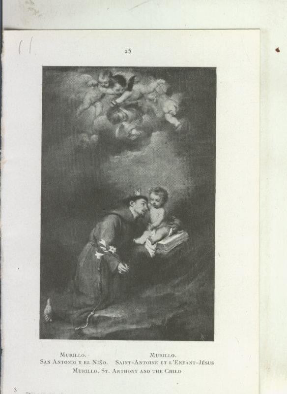 Museo de pinturas de Sevilla: lamina 11: San Antonio y el Niño de Murillo