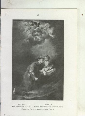 Museo de pinturas de Sevilla: lamina 11: San Antonio y el Niño de Murillo
