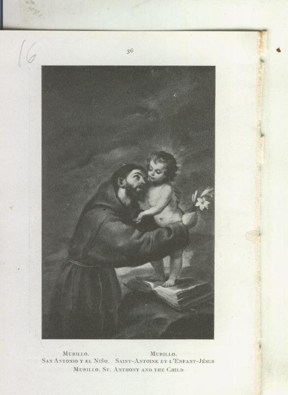 Museo de pinturas de Sevilla: lamina 16: San Antonio y el Niño de Murillo
