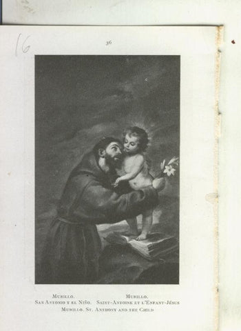 Museo de pinturas de Sevilla: lamina 16: San Antonio y el Niño de Murillo