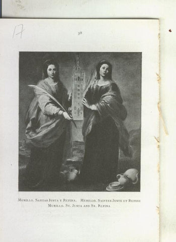 Museo de pinturas de Sevilla: lamina 17: Santas Justas y Rufina de Murillo