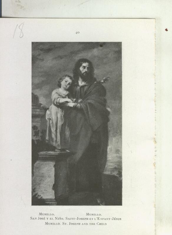 Museo de pinturas de Sevilla: lamina 18: San Jose y el Niño de Murillo