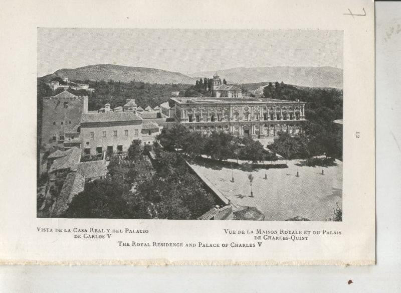 Alhambra: lamina 07: Vista de la casa real y del palacio de Carlos V