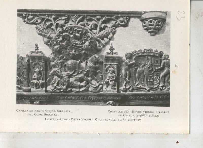 Catedral de Toledo: lamina 23: Silleria del coro de la capilla de reyes viejos 