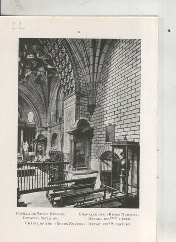 Catedral de Toledo: lamina 22: Capilla de Reyes Nuevos