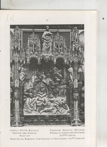 Catedral de Toledo: lamina 14: Retablo oracion del huerto en la capilla mayor