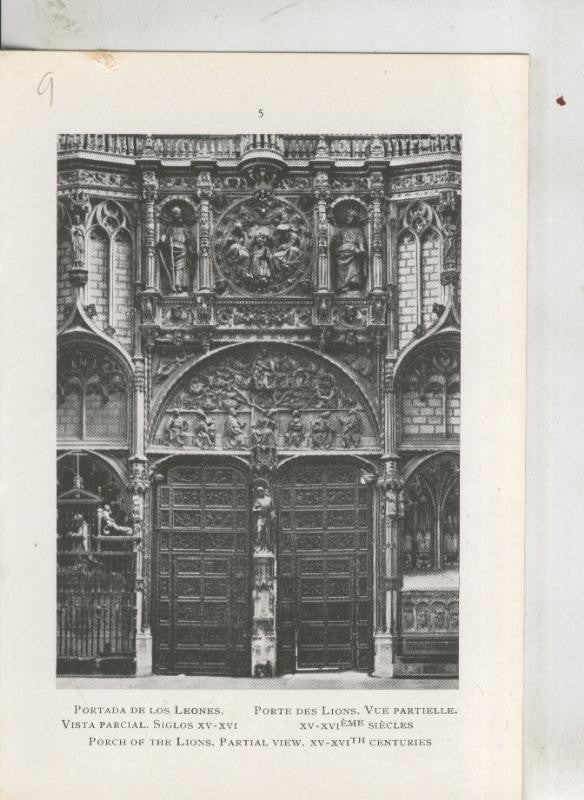 Catedral de Toledo: lamina 09: Portada de los leones
