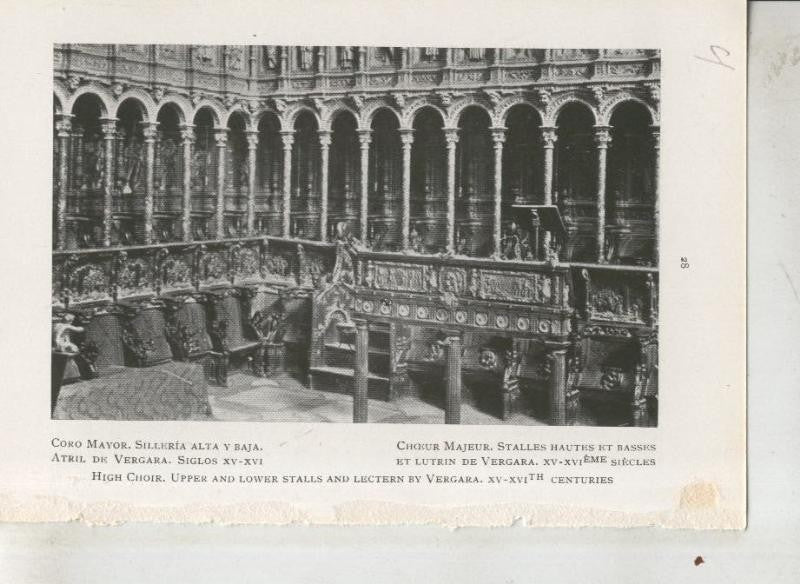 Catedral de Toledo: lamina 04: Silleria del coro mayor