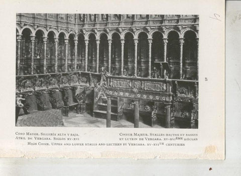 Catedral de Toledo: lamina 04: Silleria del coro mayor