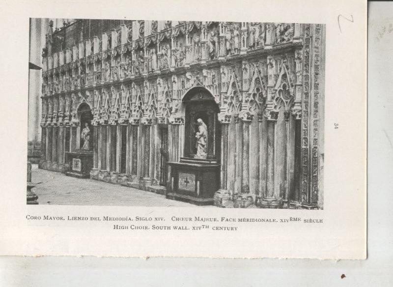 Catedral de Toledo: lamina 02: Lienzo del mediodia del coro mayor