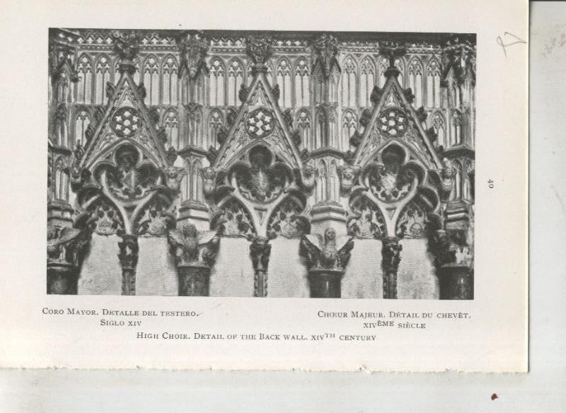 Catedral de Toledo: lamina 01: Detalle del Testero del coro mayor