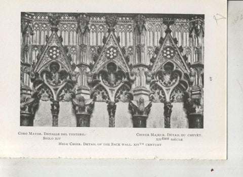 Catedral de Toledo: lamina 01: Detalle del Testero del coro mayor