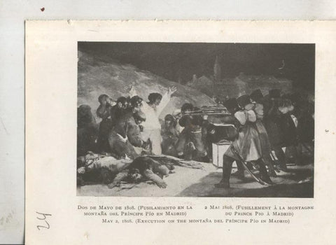 Goya en el museo del prado: lamina 24: Fusilamiento en la montaña del principe pio en madrid