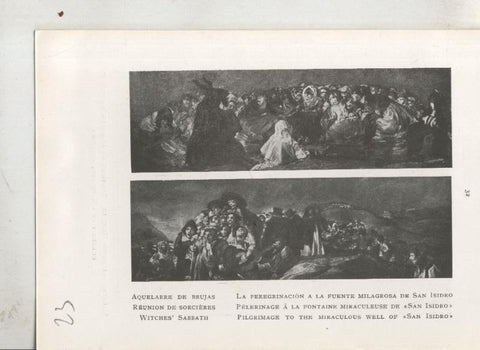 Goya en el museo del prado: lamina 23: Aquelarre de brujas