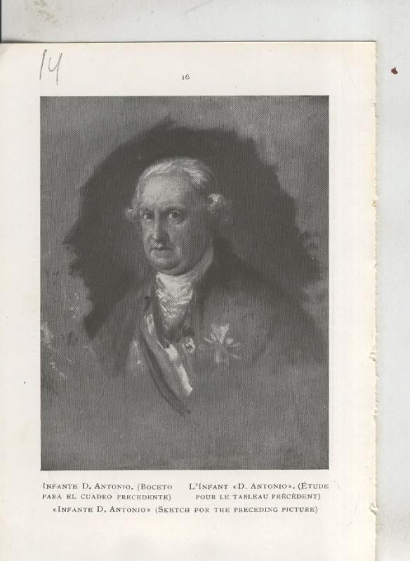 Goya en el museo del prado: lamina 14: Boceto del infante D.Antonio