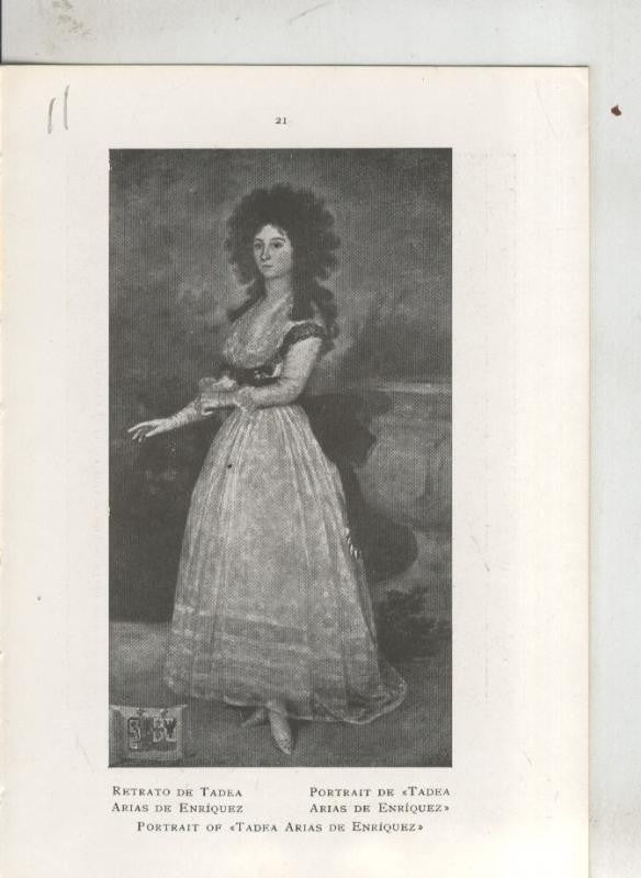 Goya en el museo del prado: lamina 11: Retrato de Tadea Arias de Enriquez