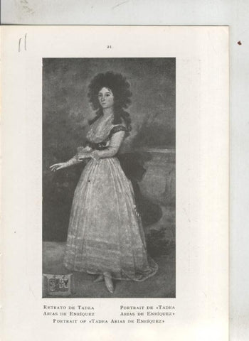 Goya en el museo del prado: lamina 11: Retrato de Tadea Arias de Enriquez