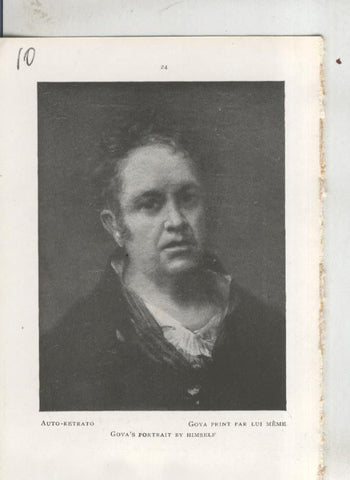 Goya en el museo del prado: lamina 10: Auto retrato