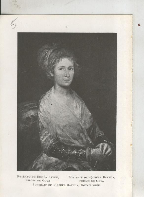 Goya en el museo del prado: lamina 05: Retrato de Josefa Bayeu, esposa de Goya