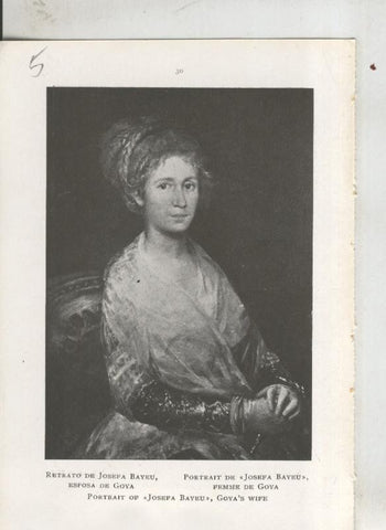 Goya en el museo del prado: lamina 05: Retrato de Josefa Bayeu, esposa de Goya