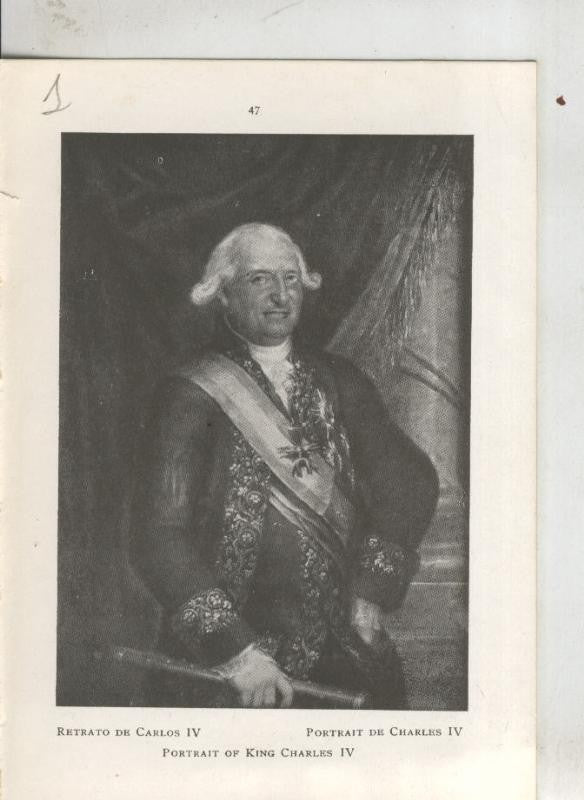 Goya en el museo del prado: lamina 01: Retrato de Carlos IV