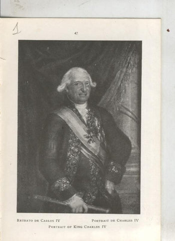 Goya en el museo del prado: lamina 01: Retrato de Carlos IV