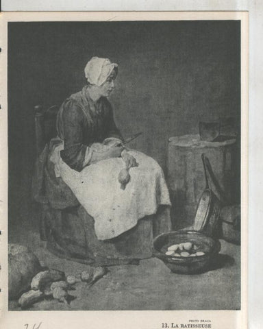 Chardin 1699-1779: lamina 24: La Ratisseuse