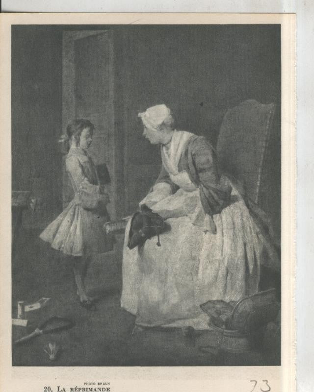 Chardin 1699-1779: lamina 23: La reprimande