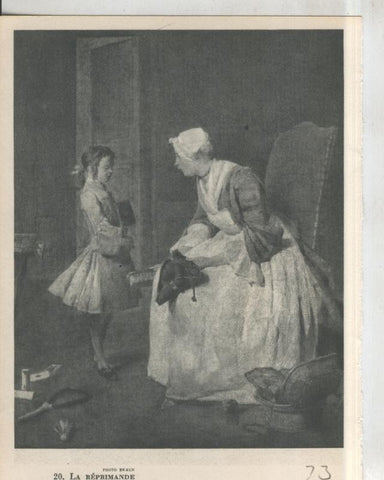 Chardin 1699-1779: lamina 23: La reprimande