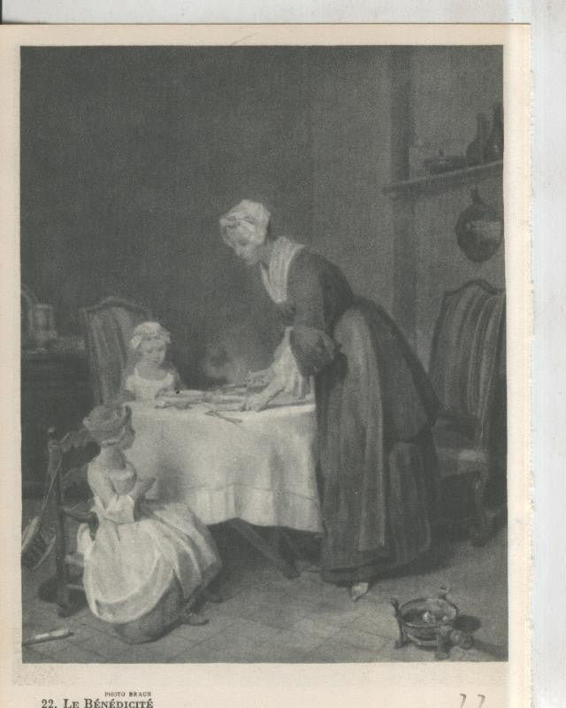 Chardin 1699-1779: lamina 22: Le benedicite
