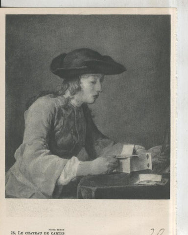 Chardin 1699-1779: lamina 20: Le chateau de cartes