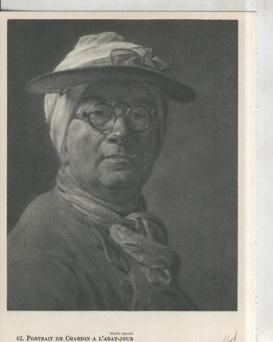 Chardin 1699-1779: lamina 14: Portrait de Chardin a Abat Jour