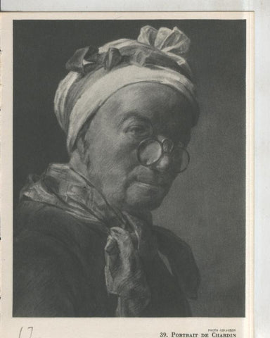 Chardin 1699-1779: lamina 12: Portrait de Chardin