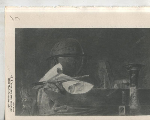 Chardin 1699-1779: lamina 05: L´attribut des sciences
