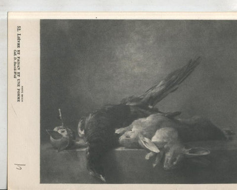 Chardin 1699-1779: lamina 04: Lievre et faisan et une pomme