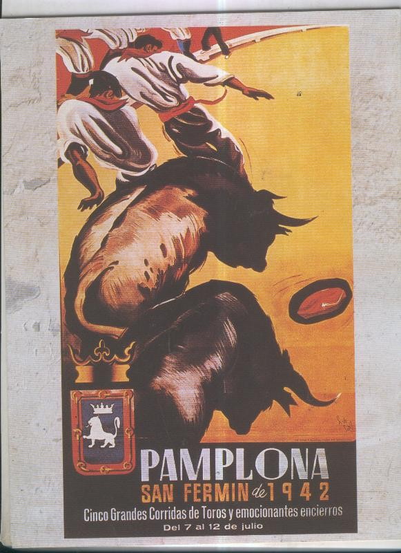 La pasion por los toros: Cartel  Sanfermines 1942 en Pamplona