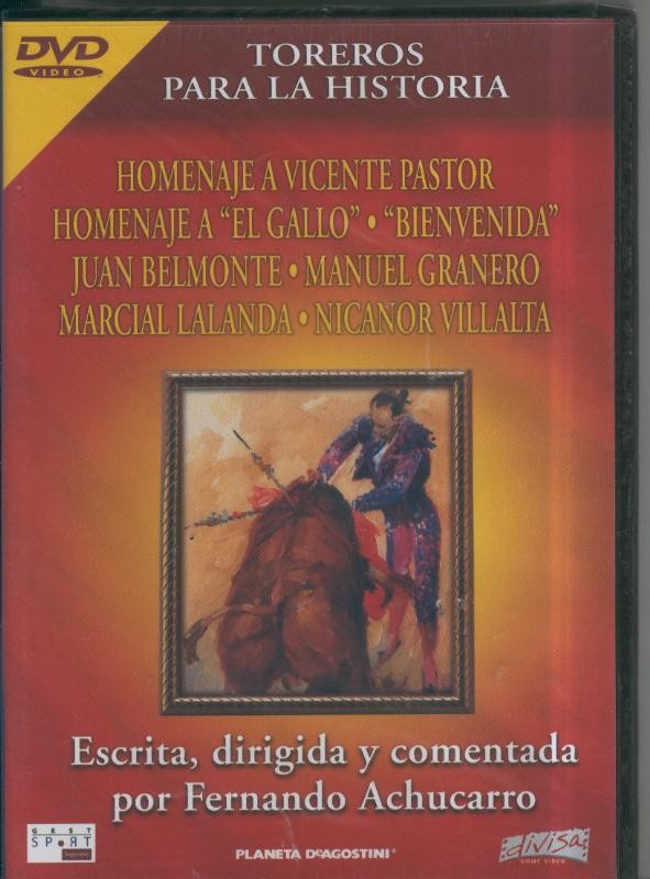 DVD: Toreros para la historia: Vicente Pastor-El Gallo-Bienvenida-Juan Belmonte