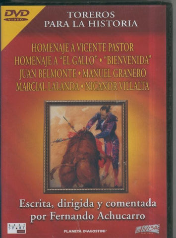 DVD: Toreros para la historia: Vicente Pastor-El Gallo-Bienvenida-Juan Belmonte
