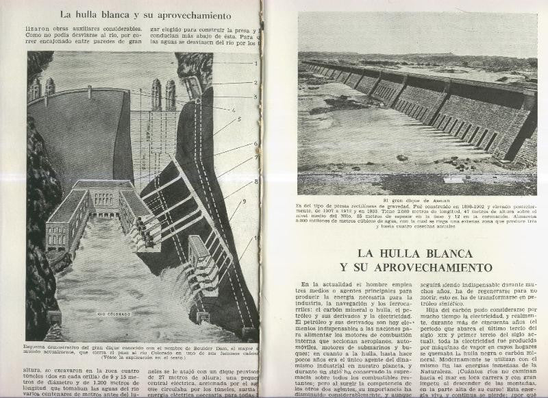 La hulla blanca y su aprovechamiento y Teoria de logaritmos