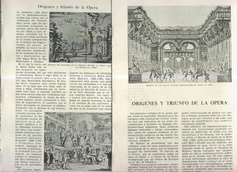 Origenes y triunfo de la opera