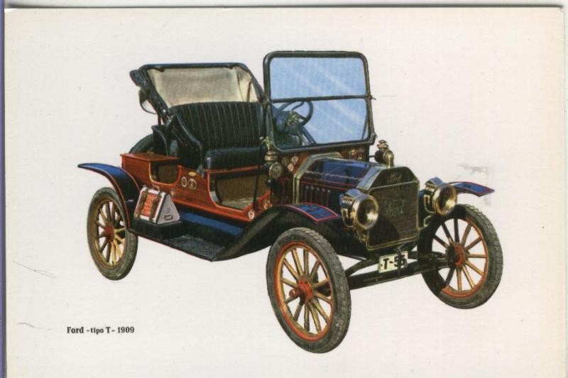 Postal 000018; antigua coche: Ford tipo T- 1909