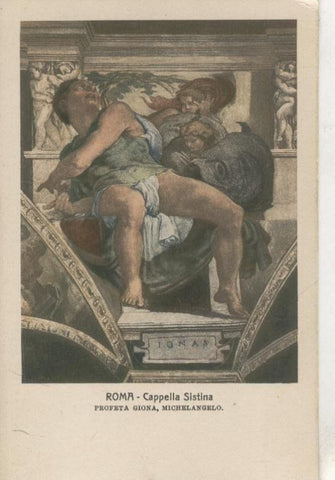 Postal 000117 : Roma-Cappela Sistina: Profeta Giona de Michelangelo