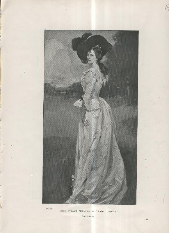 Lamina 014: Miss Evelyn Millard as lady Ursula por Richard Jack